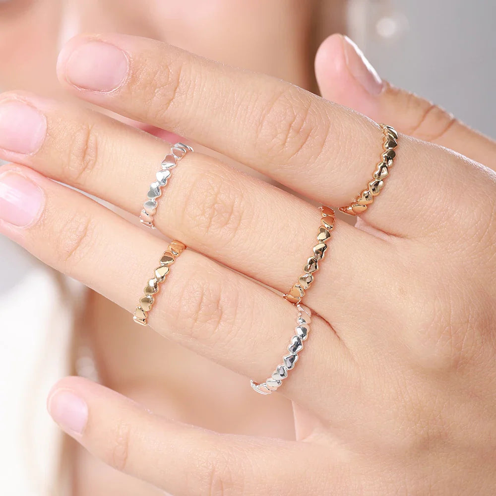 Stainless Steel Heart Rings For Women Propose Engagement Wedding Ring Vintage Jewelry Anillos Valentine's Day Gift Vera Lux