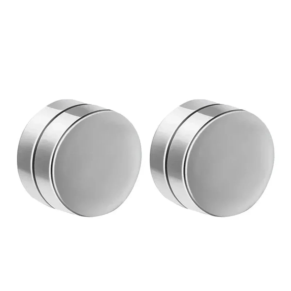 2pcs Punk Mens Strong Magnet Magnetic Ear Stud Set,Non Piercing Cross Clip-on Earrings Suitable Gifting Boyfriend Lover Jewelry Vera Lux