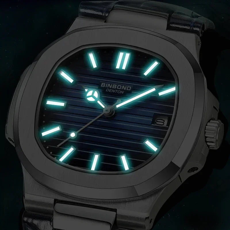 Casual Business New Blue Leather Man Clock Men Luxury Watch Automatic Watches Mens Fashion Quartz Wristwatches Montre Homme 2026 Vera Lux