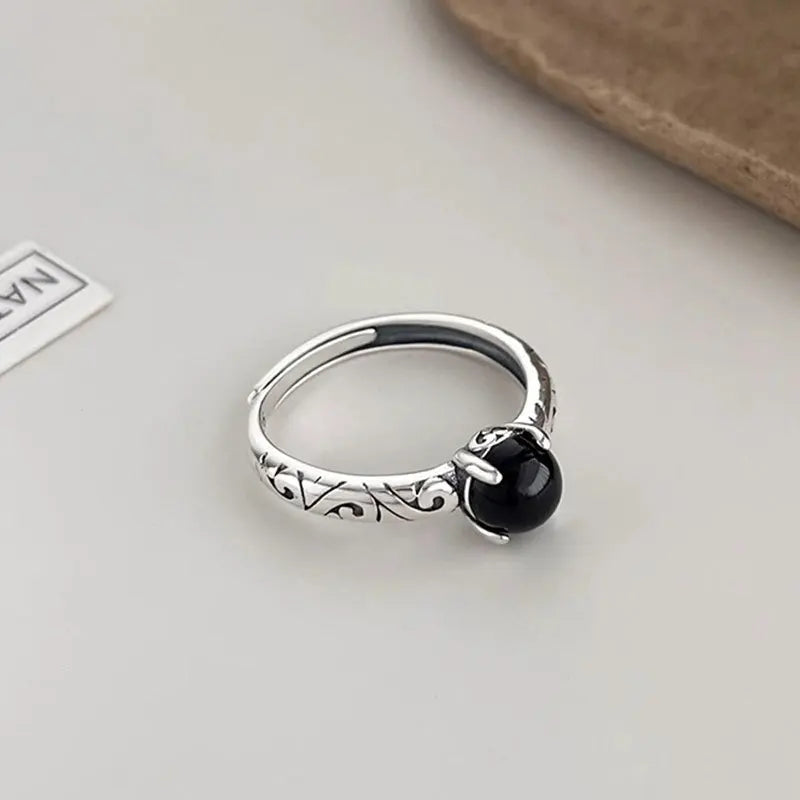 925 Sterling Silver Round Crystal Irregular Adjustable Rings For Women Vintage Jewelry Wholesale Wholesale Jewellery Moneys 925 Vera Lux