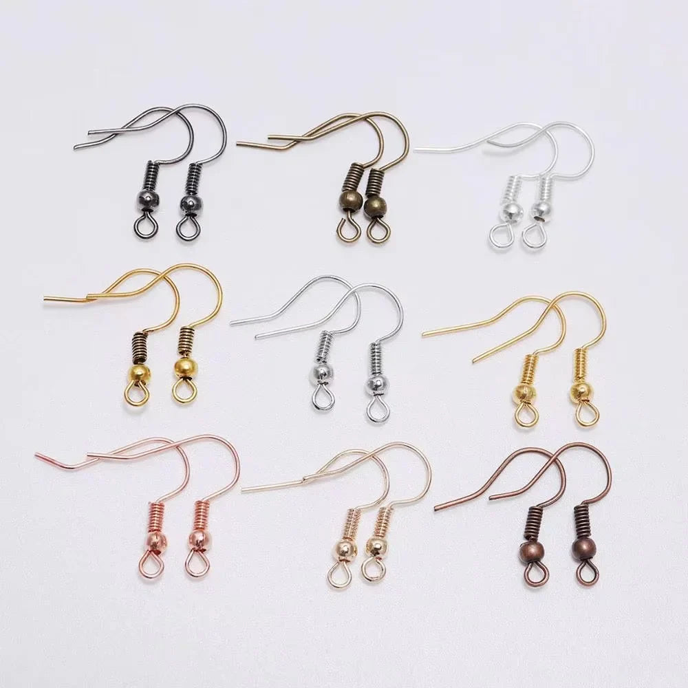 100pcs 17x20mm Earring Findings Earrings Clasps Hooks Fittings DIY Jewelry Crafts Making Alloy Hook Drop Earrings Accessories Vera Lux