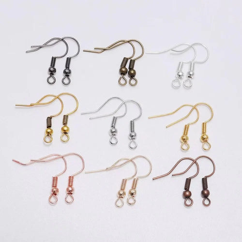 100pcs 17x20mm Earring Findings Earrings Clasps Hooks Fittings DIY Jewelry Crafts Making Alloy Hook Drop Earrings Accessories Vera Lux