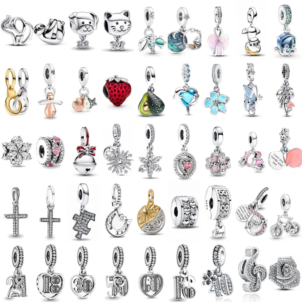 All Hot Selling Item Original 925 Sterling Silver Ocean Charms Sea Star Birthday Pendant Beads For Necklaces DIY Bracelet Vera Lux