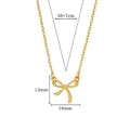 Stainless Steel Bowknot Lucky Necklace For Women Gold Color Korean Necklaces Female Aesthetic Choker Jewelry Daily Accessories Vera Lux