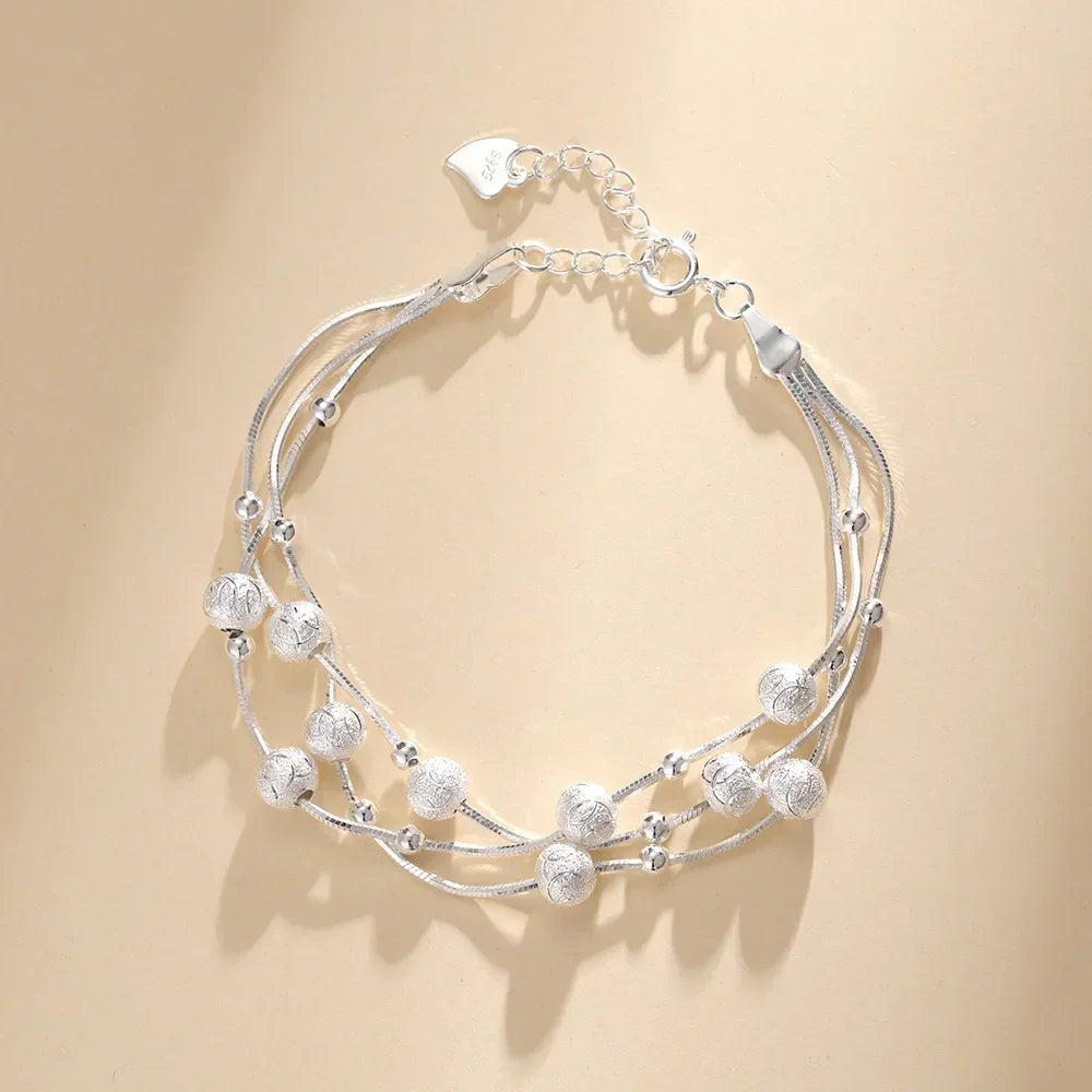 925 Sterling Silver Heart Shaped Necklace Bracelet Set for Women Vintage Korean Crystal Bracelets High Quality Set Party Jewelry Vera Lux