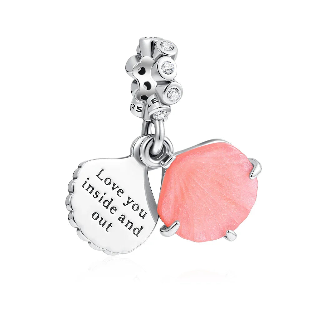 2026 Spring Pink Series Ballon Butterfly Flower Pendant Fit S925 European 925 Sterling Silver Bracelet Bangles Necklace Vera Lux