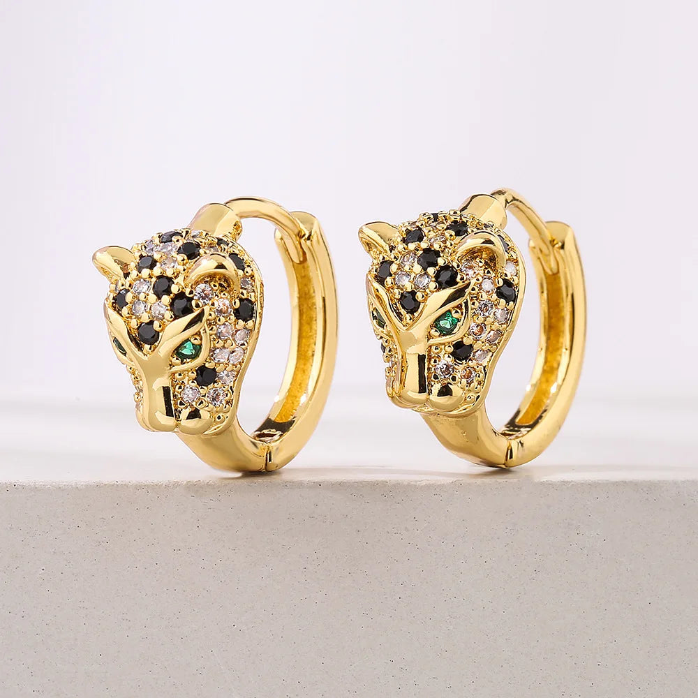 NEWBUY Fashion Gold Color Animal Dangle Earrings For Women Unique Design Leopard Earring Statement Female Party Jewelry Vera Lux