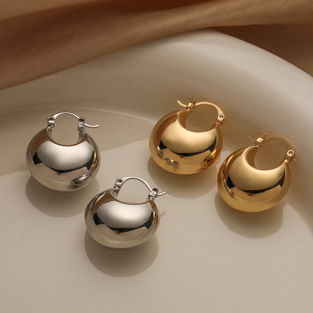 NEWBUY Hot Sale Silver/Gold Color Geometric Shape Hoop Earrings For Women Vera Lux