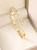 1pieces/set women's wedding jewelry party holiday Valentine's Day gift stainless steel bracelet plated with 18K gold bracelet Vera Lux