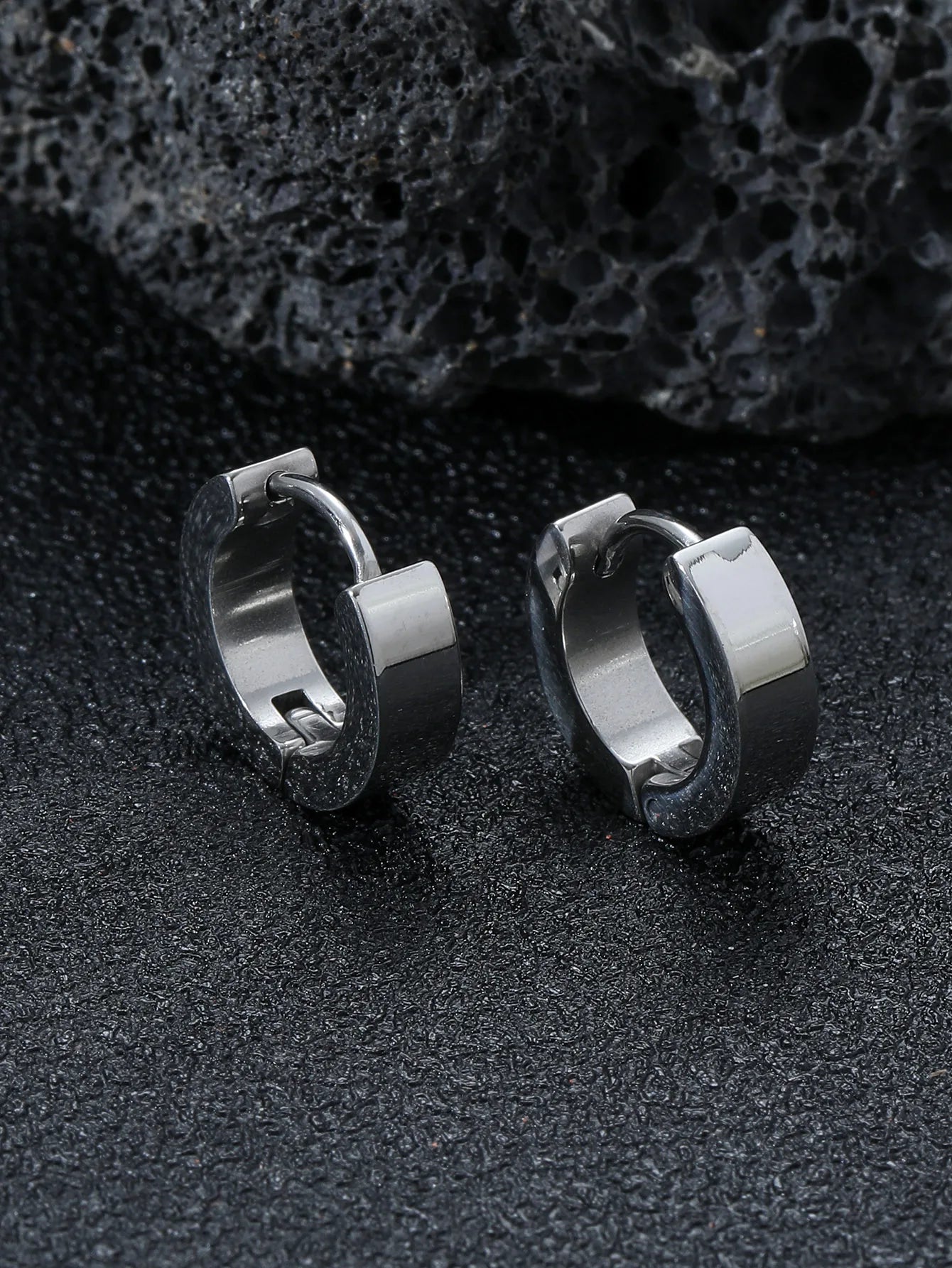 Fashion Trend Hip Hop Cool Stainless Steel Square Stud Earrings Simple Design Of Street Leisure Chic High-grade Jewelry Vera Lux