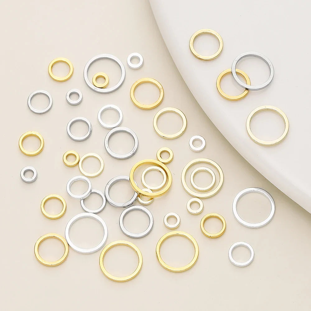 10/20Pcs/Pack 14K/18K Gold Color Plated Brass Close Jump Rings Split Rings Connector for Jewelry Necklace Making Accessories Vera Lux