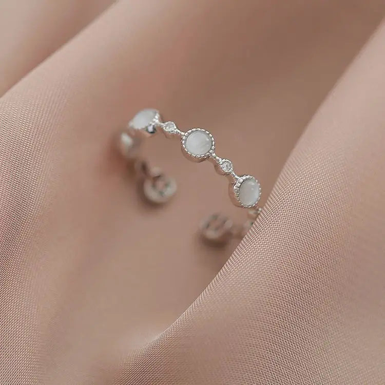 925 Sterling Silver Round Crystal Adjustable Rings For Women Wedding Engagement Luxury Jewelry Wholesale Accessories Jewellery Vera Lux