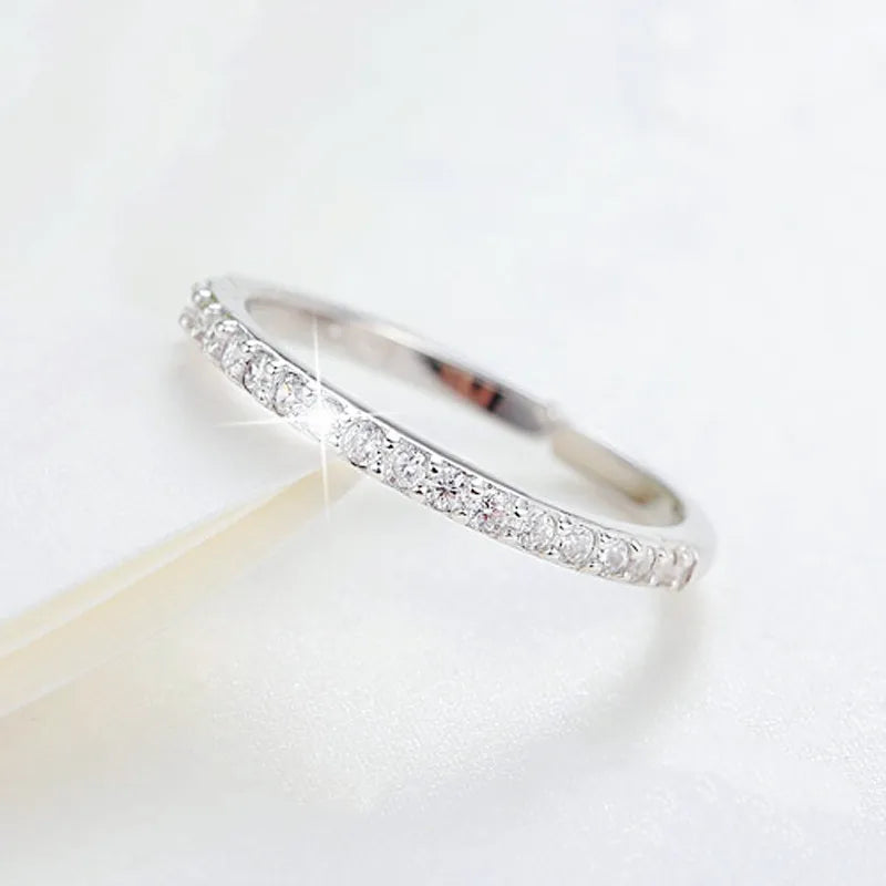 925 Sterling Silver Single Row Zircon Rings For Women Wedding Luxury Party Jewelry Accessories Wholesale Jewellery Money 925 Vera Lux