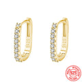 High-quality 925 Sterling Silver Crystal Fashion Circle Hoop Earrings for Woman Wedding Party Gift Street Versatile Jewelry Vera Lux