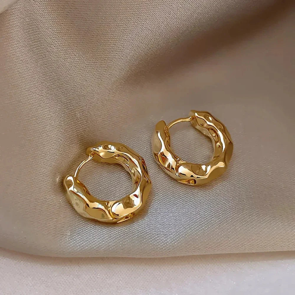 Mariasz Minimalist New Hot Sell Trendy Plated Gold Color Circle Earrings for Women Ear Hoop Earring Classic Jewelry Vera Lux