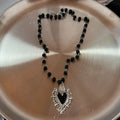Forever Love Heart Shape Pendant Women Necklace Metal Heart Epoxy Resin Beads Charm Beaded Link Chain Girls Necklace Jewelry Vera Lux