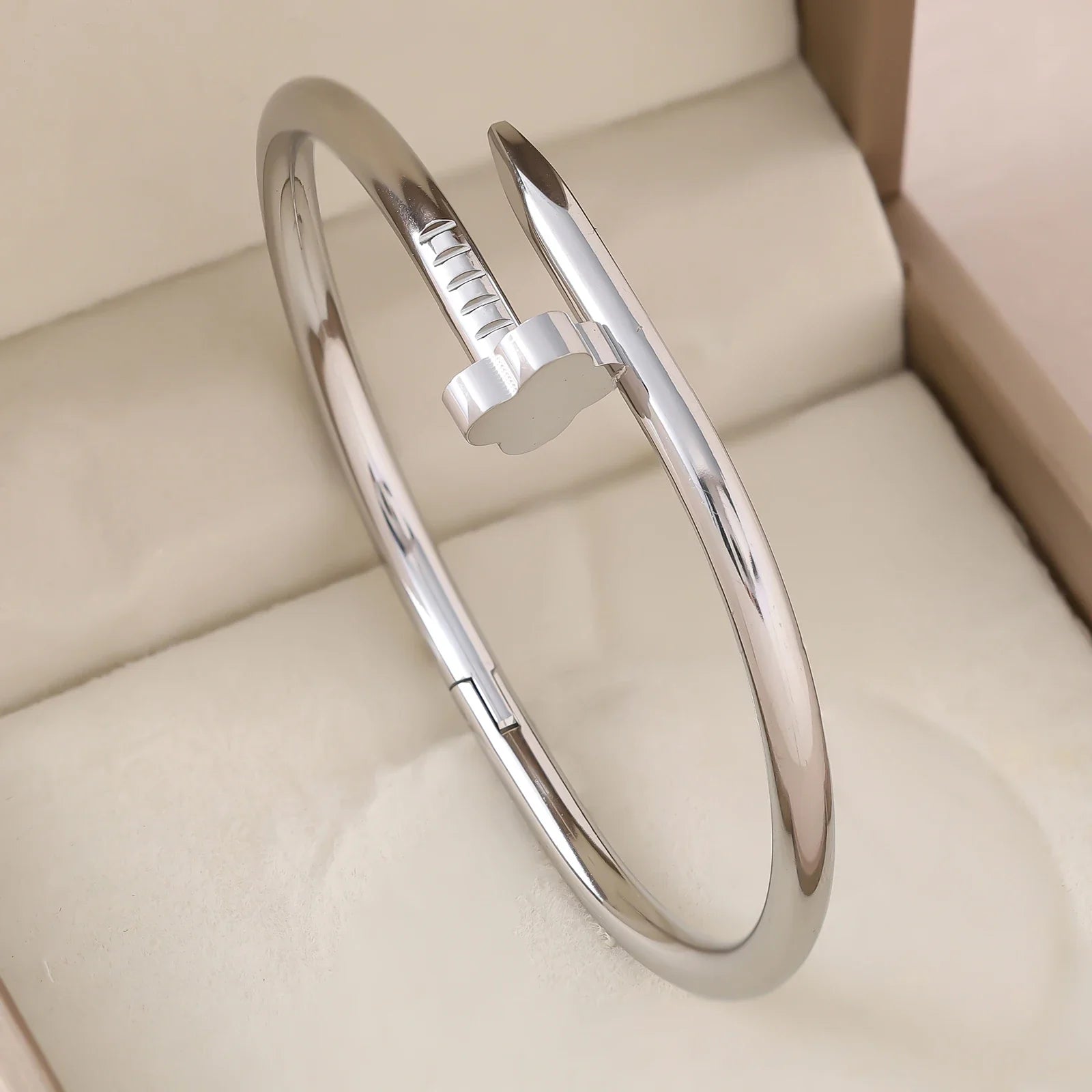 1pc 18K Gold Plated Stainless Steel Stackable Bracelet With Chain And Clover Design, Fashion Style For Women, Suitable For Casua Vera Lux
