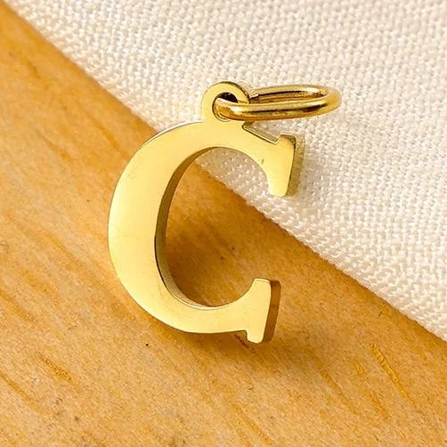 10PCS 26 Letters Stainless Steel Cut Alphabet Pendant for DIY Woman Necklace Ladies Jewelry Accessories Wholesale Dropshipping Vera Lux
