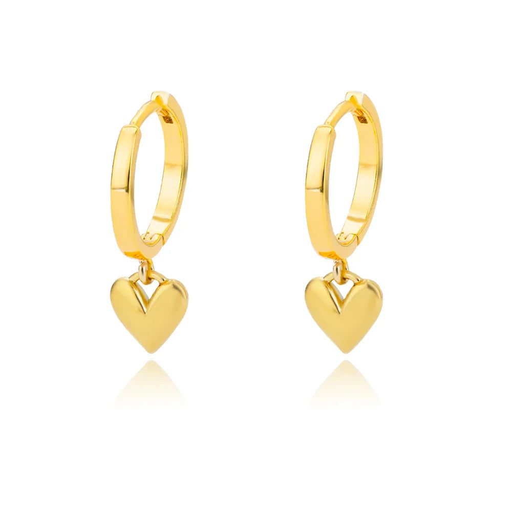 Zircon Heart Pendientes Earring For Women Stainless Steel Gold Color Piercing Earring 2025 Trend Jewelry aretes Accesorios mujer Vera Lux