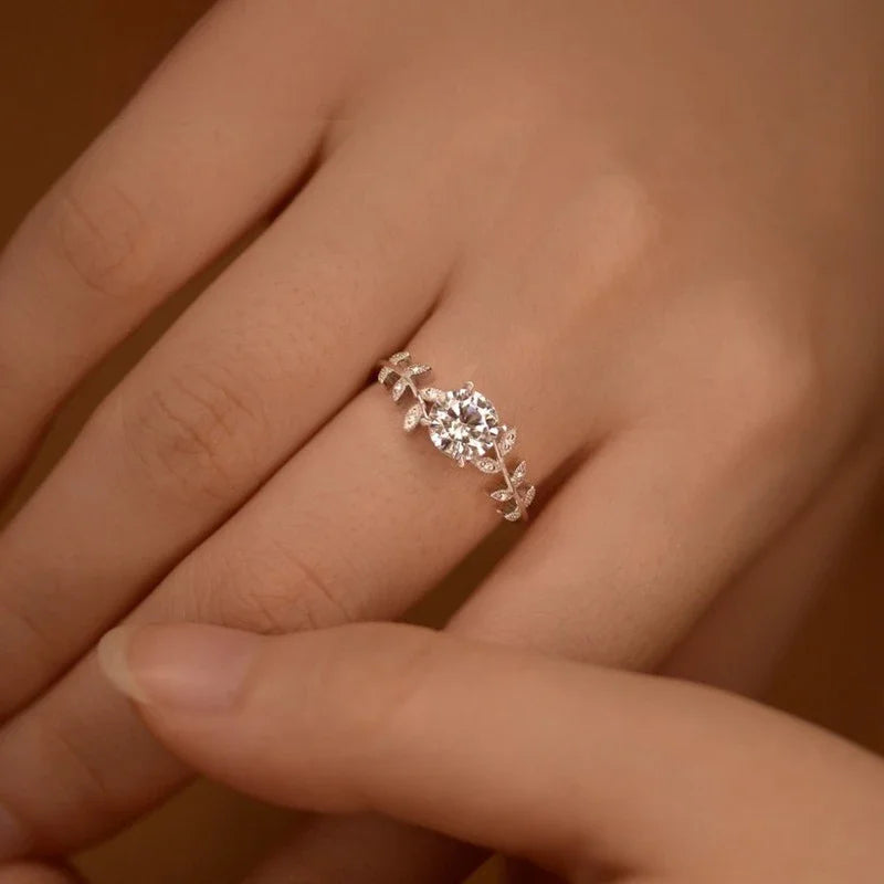 NeeTim 1CT Moissanite Diamond Rings Wedding Band for Women 925 Sterling Silver with Plated White Gold Bands Engagement Ring Vera Lux
