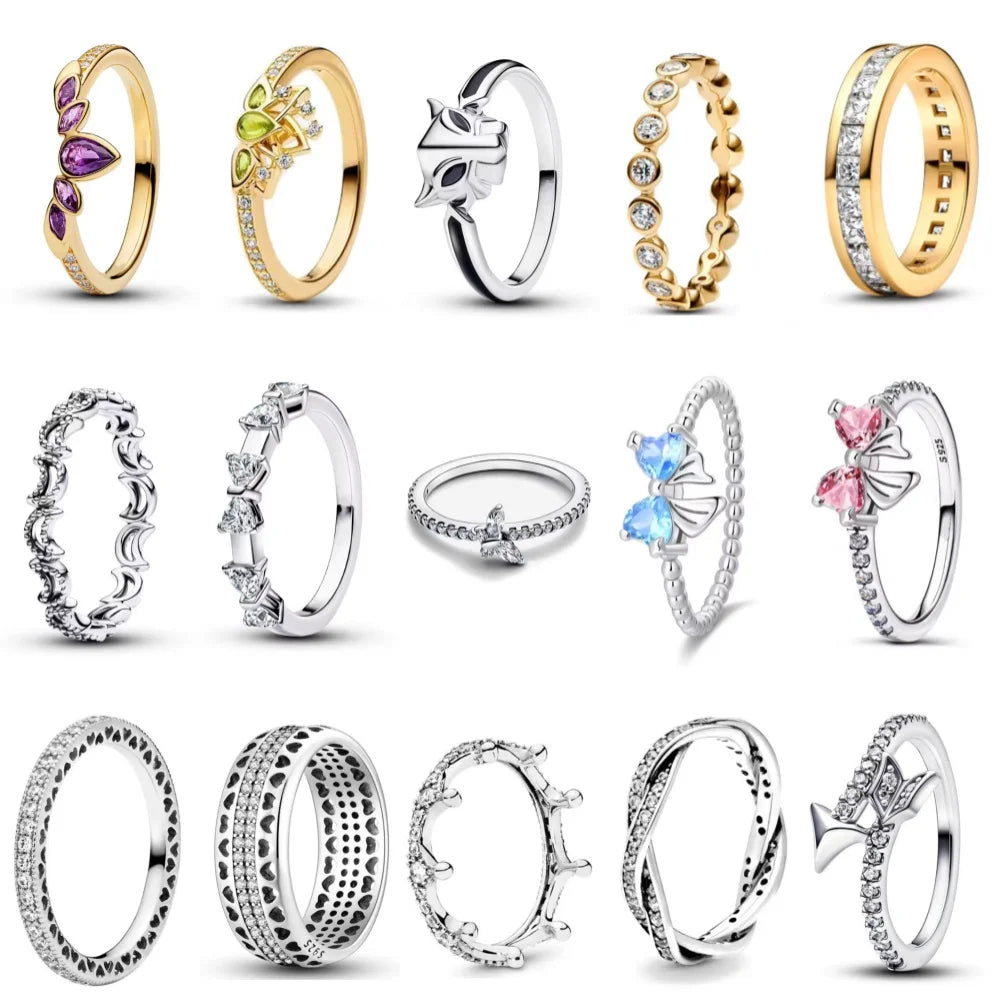 925 Silver Ring New Hot Selling Gold Color Rings Suitable For Any Occasion Bracelet Necklace Matching DIY Birthday Gift Vera Lux