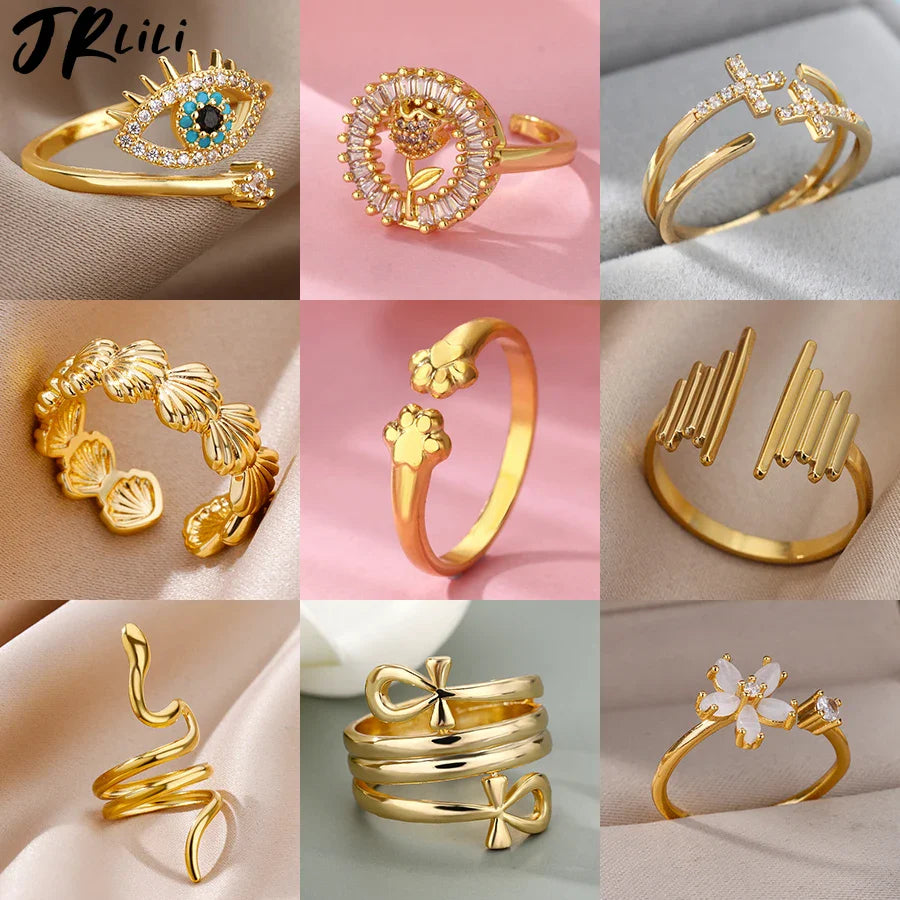 Cute Cat Claw Open Rings For Women Stainless Steel Gold Color Temperament Animal Finger Ring 2025 New Fashion Couple Jewelry Vera Lux