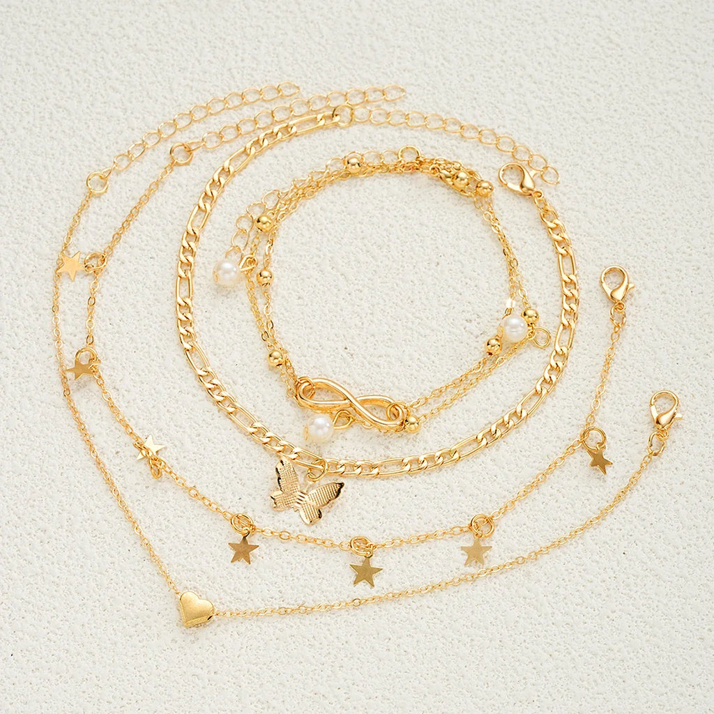 83pcs Elegant Pearl Geometric Earrings Necklace Bracelet Ring Jewelry Set For Women Heart Butterfly Star Daily Party Jewelry New Vera Lux