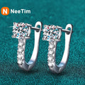 NeeTim 0.5 Carat Moissanite Earrings For Women 925 Sterling Silver Ear Stud Hoops Sparkling Diamond Earring Wedding Fine Jewelry Vera Lux