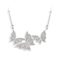 MINTYBOX S925 Sterling Silver Butterfly Moissanite Necklaces Lab Created Diamond for Women 45+5cm Chain Wedding Fine Jewelry Vera Lux