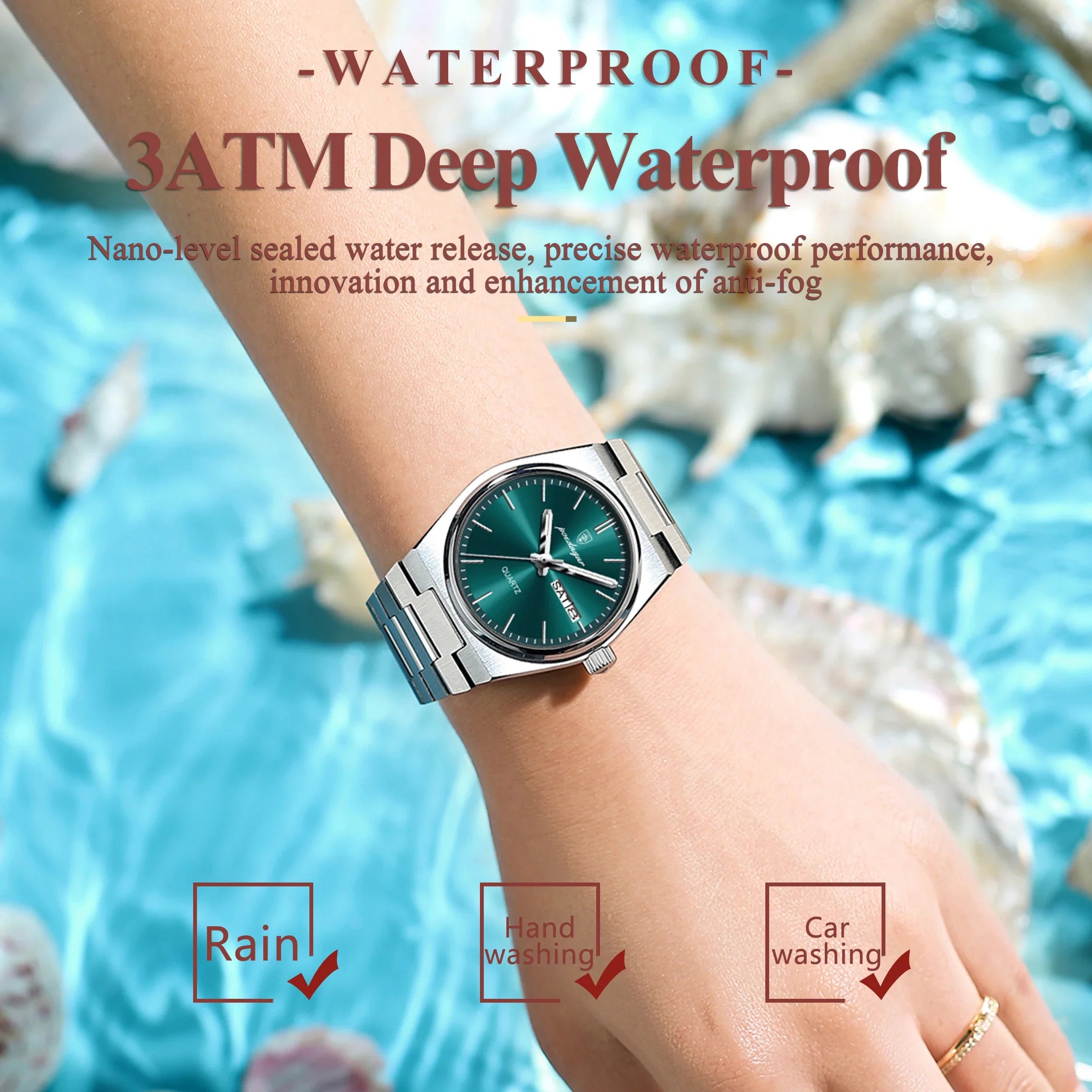 POEDAGAR Luxury Woman Watch Waterproof Luminous Fashion Quartz Ladies Wristwatch Date Week Stainless Steel Women's Watches Reloj Vera Lux