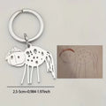 Custom Logo Keychain Stainless Steel Personalized Emblem Pendant Keychains House & Friendship & Pet Decorative Key Jewelry Gifts Vera Lux