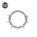 G23 Titanium Bee Septum Nose Ring Piercing Body Jewelry 16G Moon Segment Snake Clicker Helix  Ear Cartilage Heart Daith Hoop Vera Lux