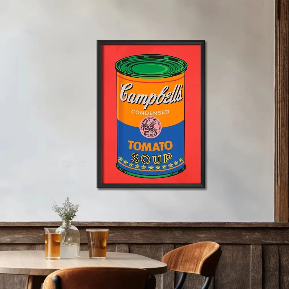 Andy Warhol Pop Art Tomato Soup Poster Canvas Painting Vintage Kitchen Art Aesthetic Decor Home Room Wall Decoration Retro Decor Perfecsy