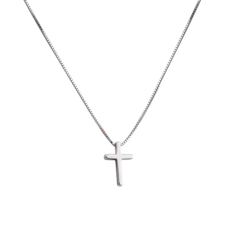 925 Sterling Silver Cross Pendants Female Necklaces Women Luxury Quality Jewelry Exquisite Elegant Charms Accessories Argent 925 Vera Lux
