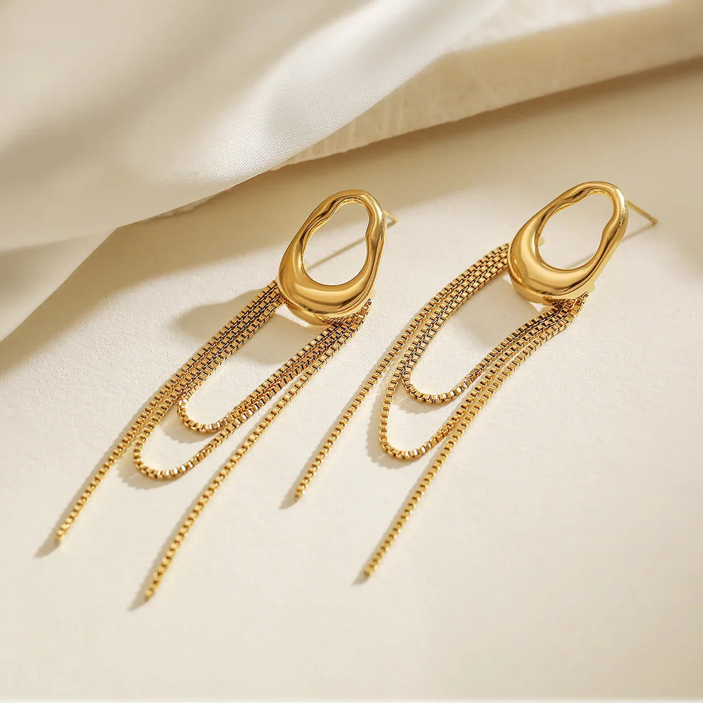 NEWBUY New Arrival INS Tassels Drop Earrings For Women Girls,High Quality Daily Jewelry Perfect For Everyday Wear Vera Lux