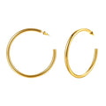 Waterproof Chunky Circle Hoop Earrings For Women, Gold Plated Stainless Steel Loop Earring 25/42/50/63mm Vera Lux