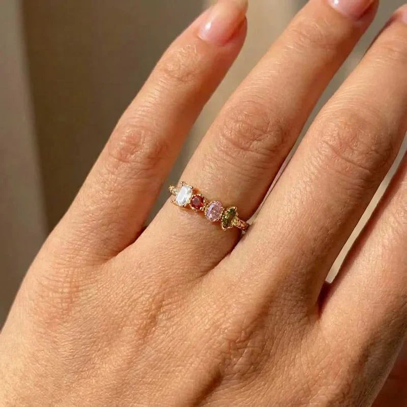 925 Sterling Silve Cubic Zirconia Women Rings for Wedding Party Luxury Gold Color Bright Female Rings Party Trendy Fine Jewelry Vera Lux