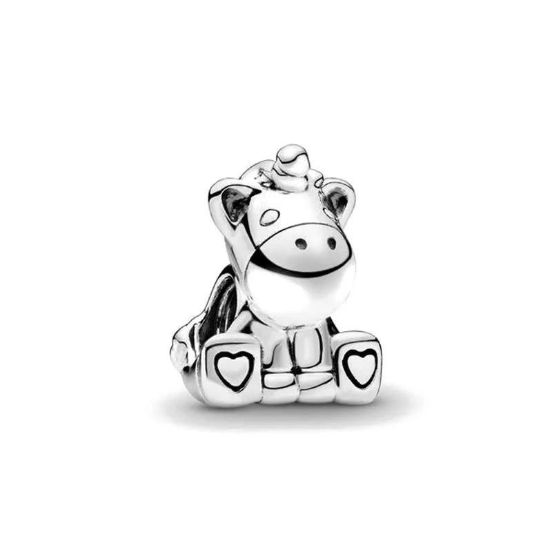 2026 New S925 Silver Robot Cross Digital Pendant, Suitable for Original Bracelets, DIY Accessories, Women's Charm Jewelry Gifts Vera Lux