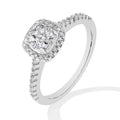 MINTYBOX S925 Sterling Silver Halo Moissanite Engagement Ring for Women Classic Lab Diamond Rings 18K Plated Wedding Fine Jewelr Vera Lux