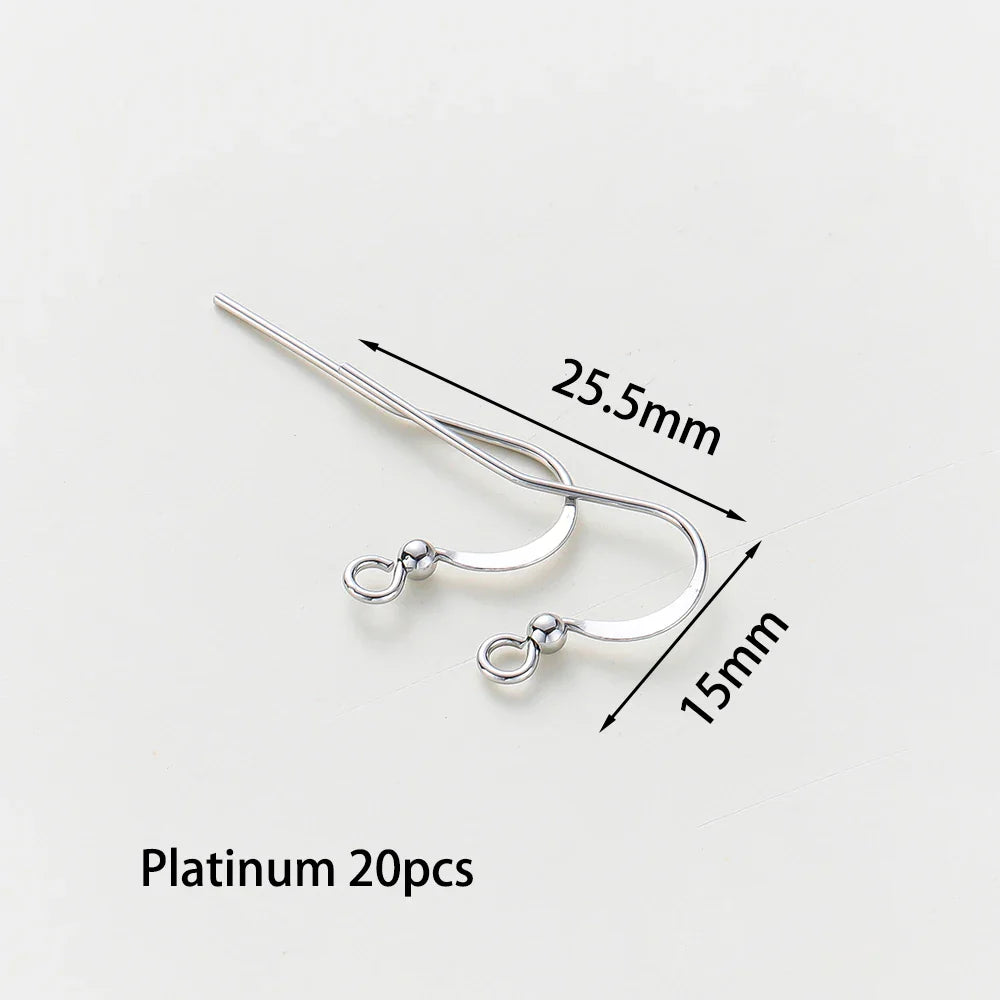 20pcs/lot 6 Styles 14K 18K Gold Plated Earring Wires With Ear Hook Earrings Clasp Findings Supplies For  DIY Jewelry Making Vera Lux