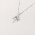 Y2K Simple Choker Necklace Four Pointed Star Necklaces Adjustable Crucifix Pendant Necklace Asterism-Necklace Jewelry Vera Lux