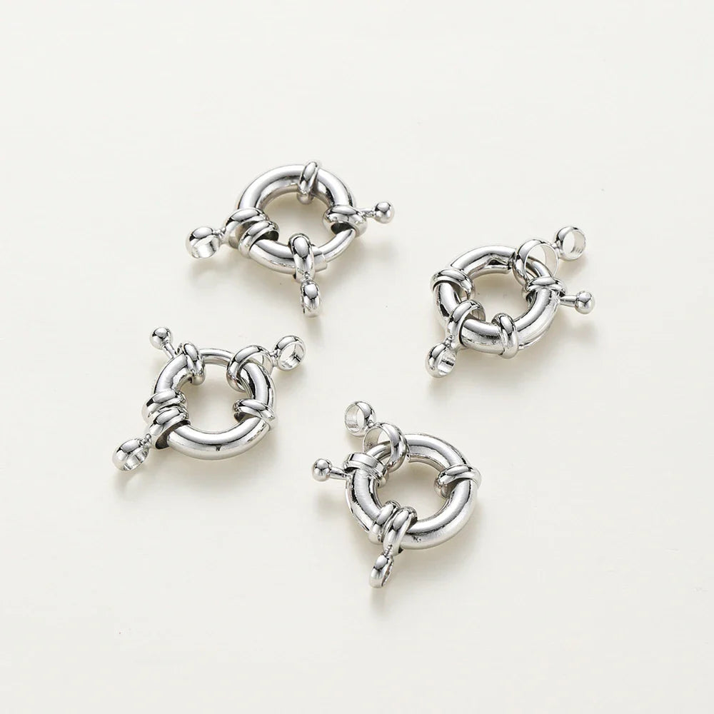 1-4pcs 14K 18K Real Gold Plated Sailor Clasps Bracelet Charm End Connector Spring Clasp For DIY Jewelry Making Necklace Findings Vera Lux