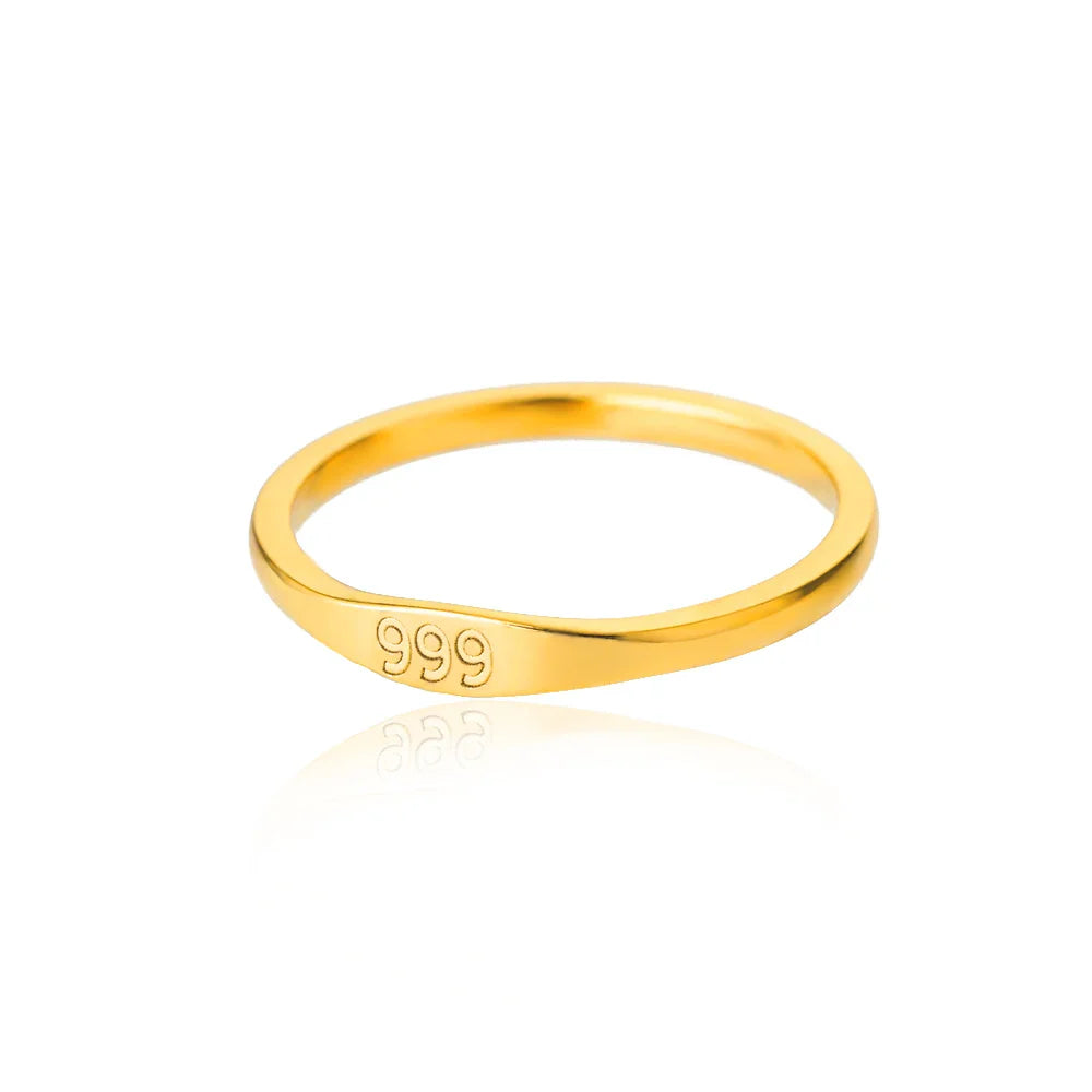 111 222 333 444 555 666 777 999 Angel Number Rings For Women Stainless Steel Ring Vintage Aesthetic Retro Jewelry anillos 2025 Vera Lux