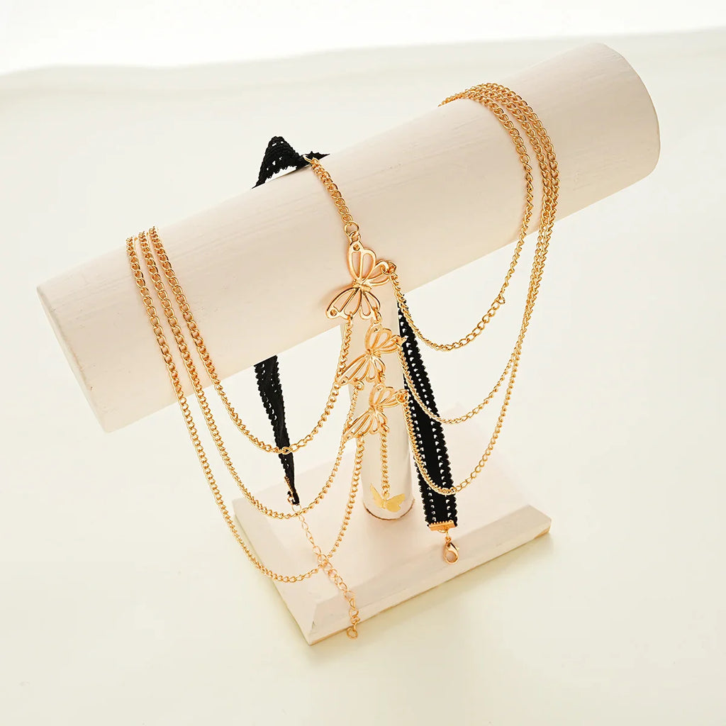 Bohemia Multi Layer Butterfly Tassel Leg Chain for Women Fashion Sexy Metal Bodychain Beach Thigh Leg Chain Jewelry Accessories Vera Lux