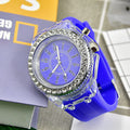 Luminous Quartz Watch for Women Personality Rhinestone Led Fashion Geneva Male and Female Students Couple Jelly Wrist Watches Vera Lux
