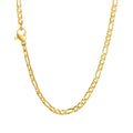 Figaro Chain Necklace Stainless Steel Link Gold Color Choker Necklace Layered Women Girls 14"  18" 20" 24" Vera Lux