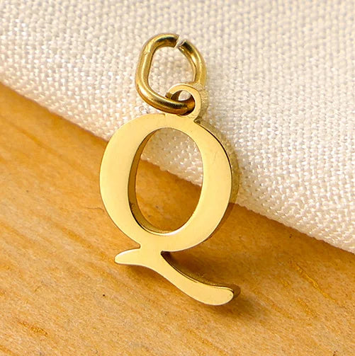 10PCS 26 Letters Stainless Steel Cut Alphabet Pendant for DIY Woman Necklace Ladies Jewelry Accessories Wholesale Dropshipping Vera Lux