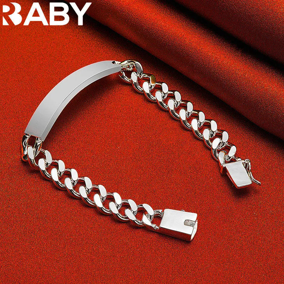 URBABY 925 Sterling Silver Square Chain Bracelets For Women Wedding Party Anniversary Gift Fashion Fine Jewelry Vera Lux