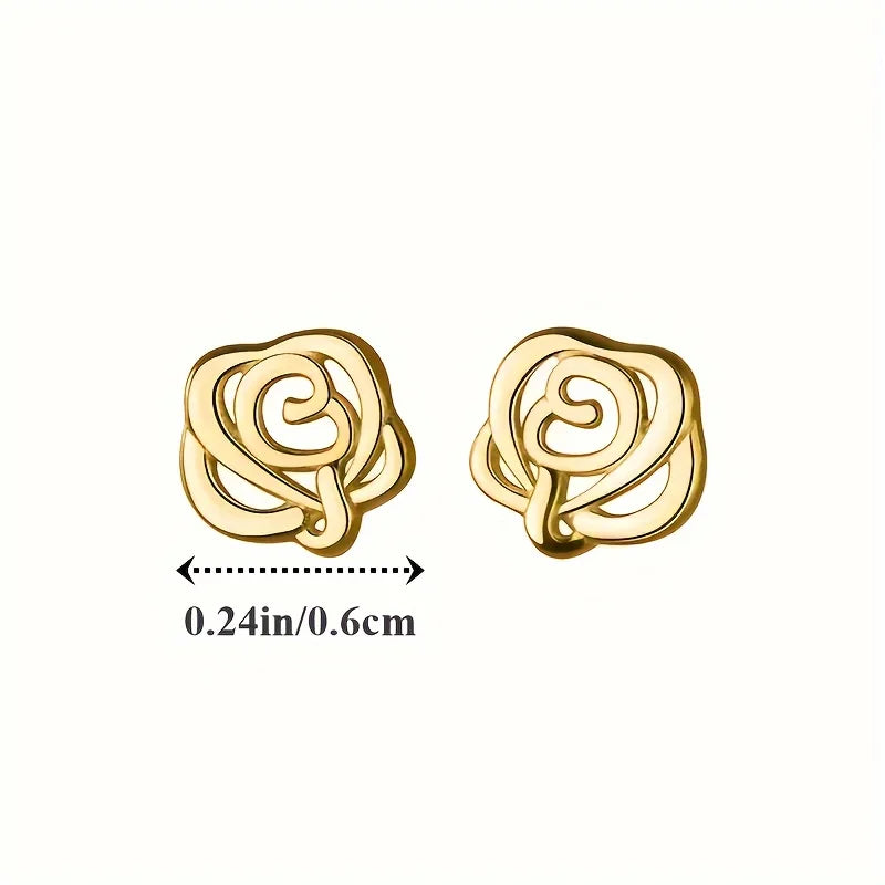 S925 silver rose earrings for women, hypoallergenic, perfect gift for dating, versatile for daily wear Vera Lux