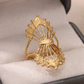 Zircon Twisted Rings For Women Punk Stainless Steel Gold Color Open Ring Geometric Finger Ring Hip Hop Charm Jewelry Gift Vera Lux